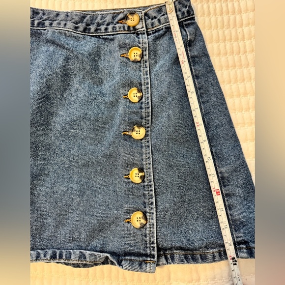 ASOS Button Front Denim Skirt Size 2 - Picture 3 of 7